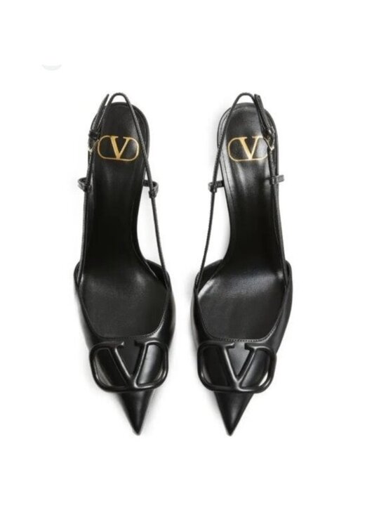 Valentino Shoes - Valentino Garavani 80mm VLogo Signature slingback pumps Size 37 IT, 6 or 6.5 US